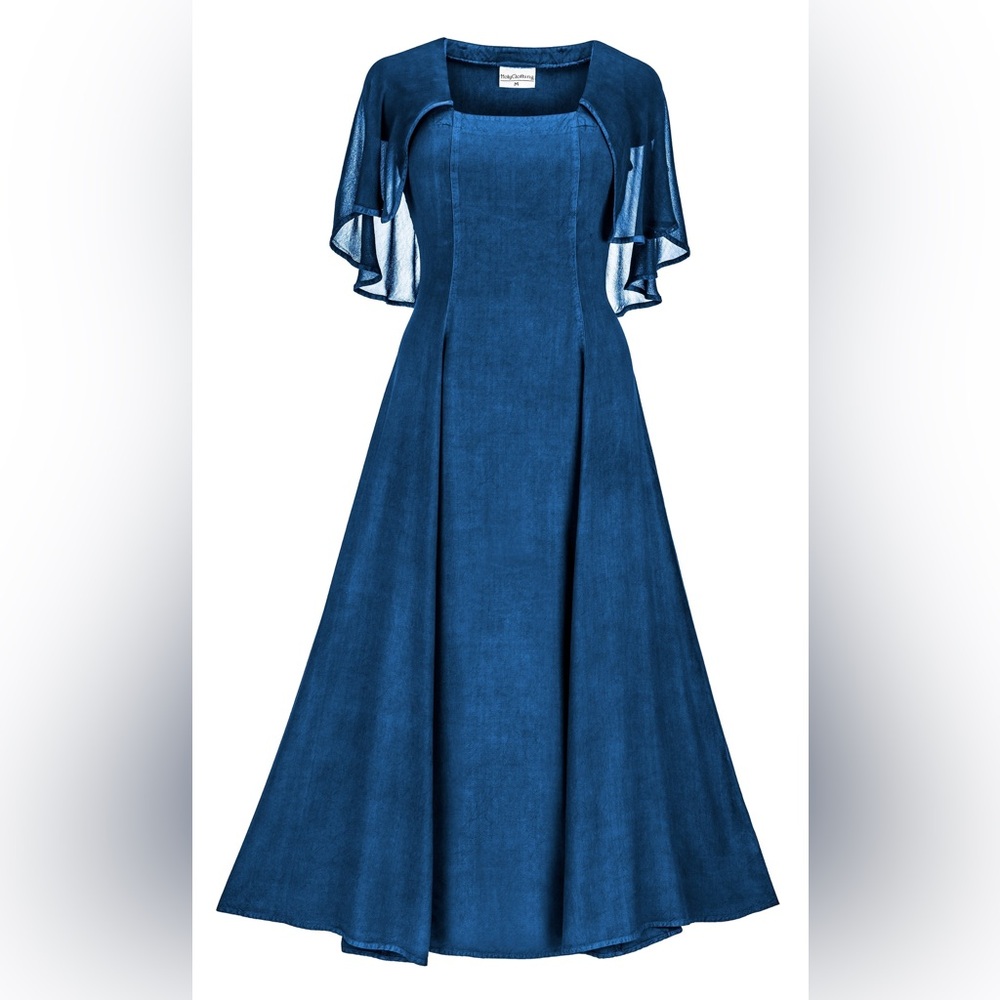 Holy Clothing Juliette Maxi Dress in Blue Divine (Med Tall)